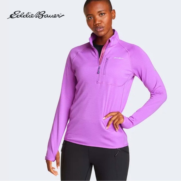 Eddie Bauer High Route Grid Fleece 1/4 Zip Pullover - Picture 1 of 16